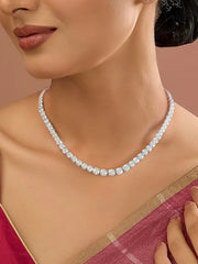 AAA Grade American Diamond Tennis Necklace For Women